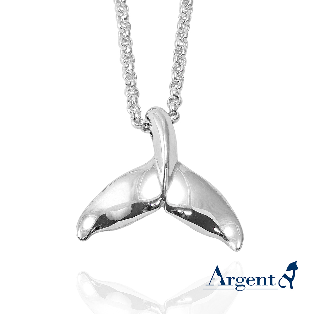 海的祝福(大鯨魚尾)造型純銀項鍊銀飾|銀項鍊推薦