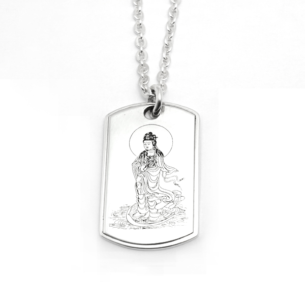 立體軍牌刻圖項鍊銀飾|客製化項鍊刻字訂做