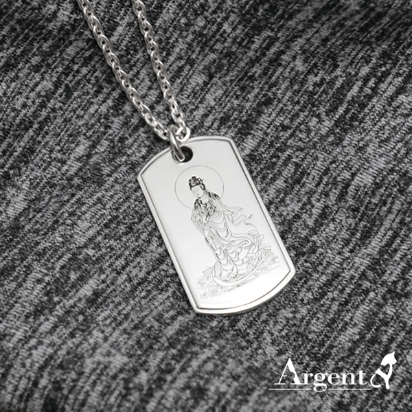 立體軍牌刻圖項鍊銀飾|客製化項鍊刻字訂做