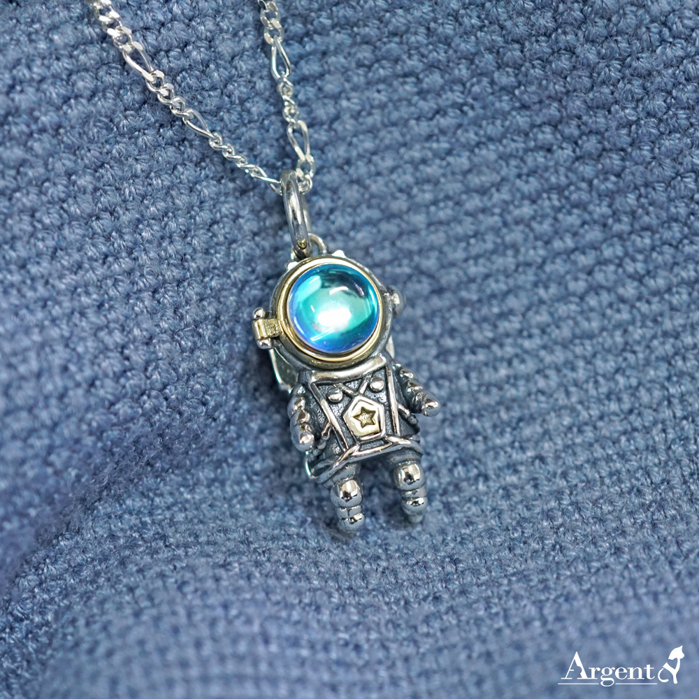 太空人造型純銀項鍊|銀飾推薦