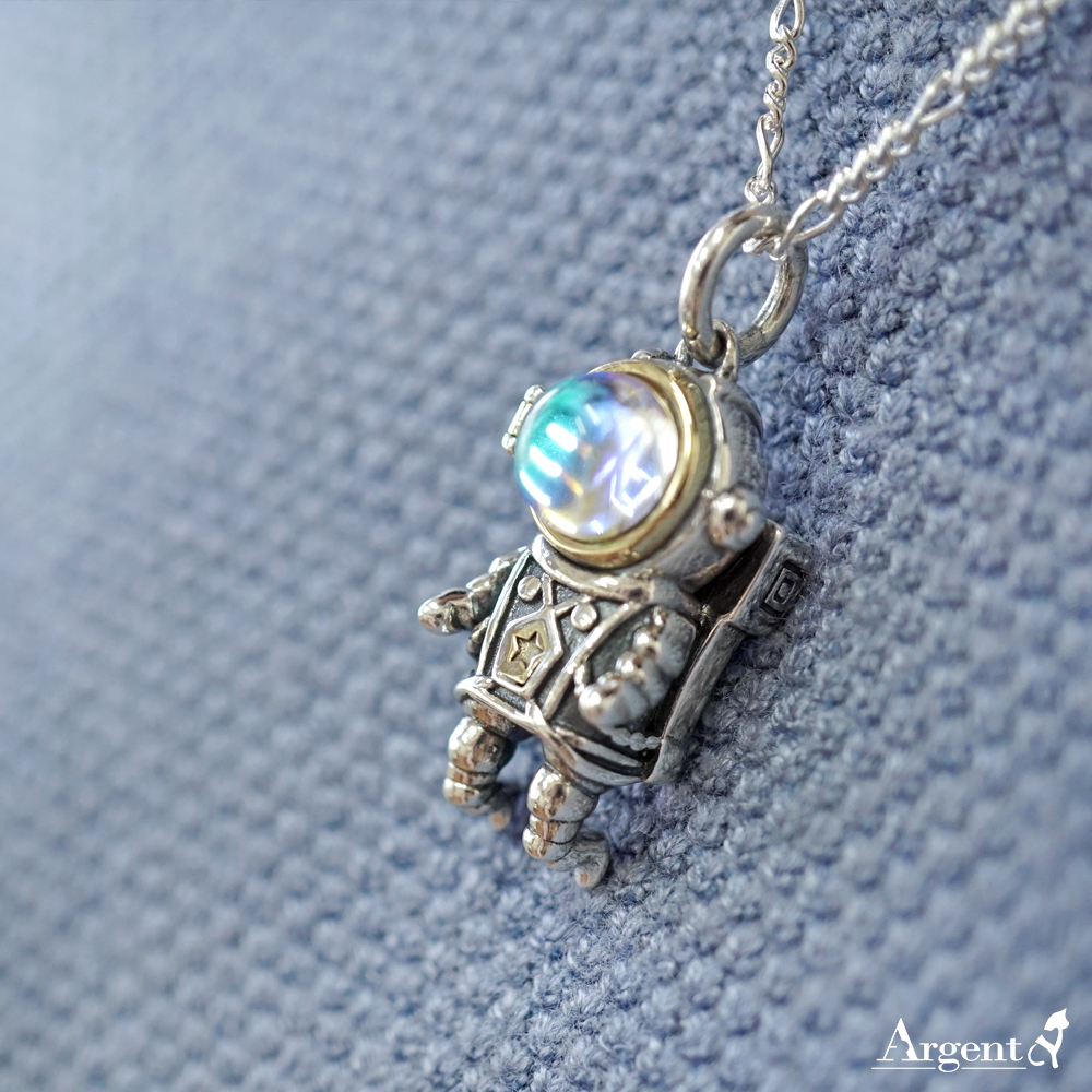 太空人造型純銀項鍊|銀飾推薦