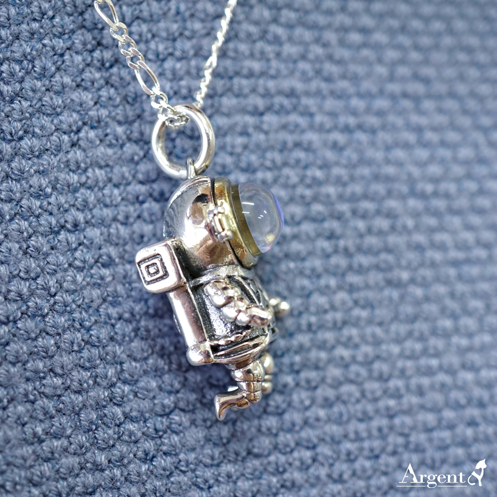 太空人造型純銀項鍊|銀飾推薦