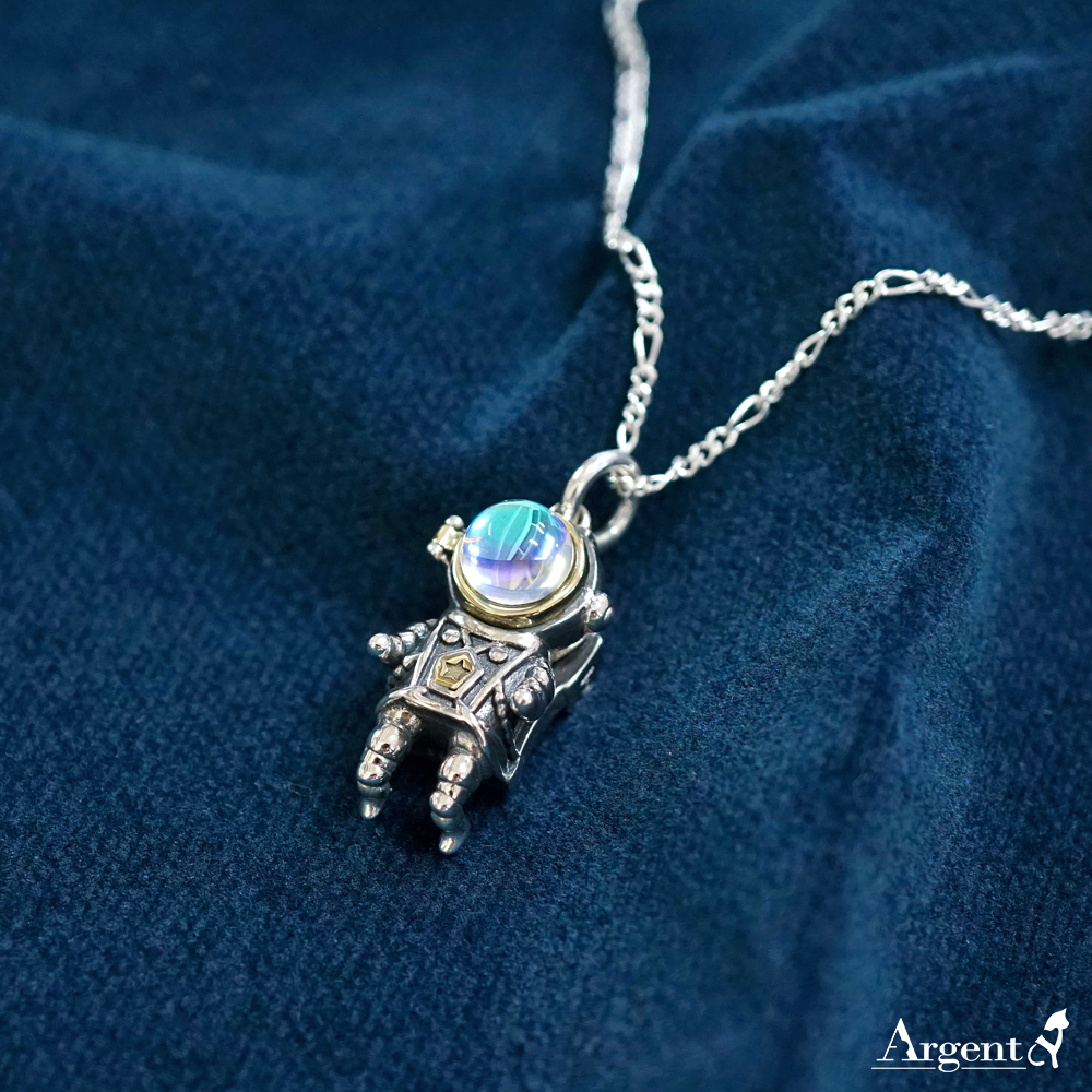 太空人造型純銀項鍊|銀飾推薦