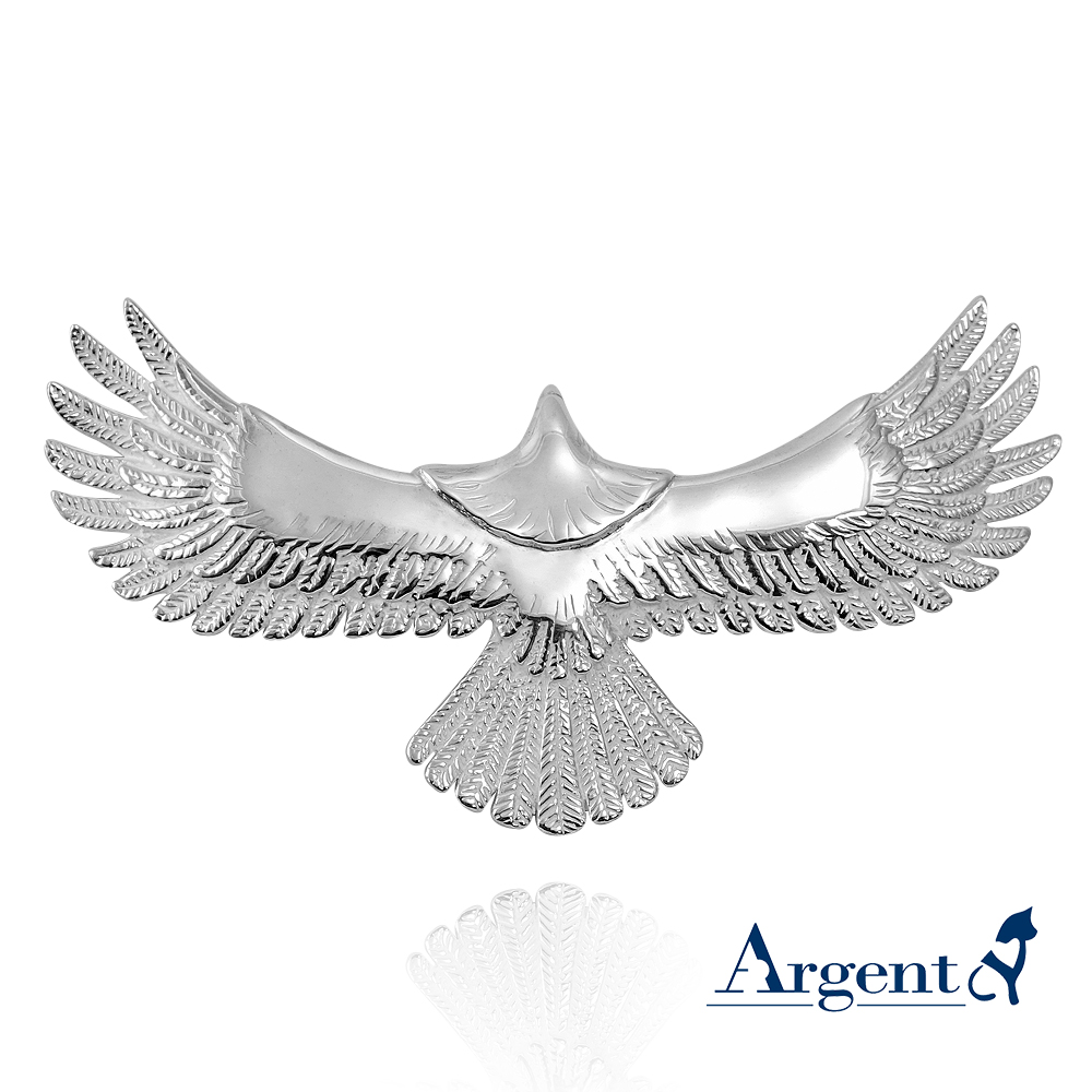 鷹之霸主造型動物雕刻純銀項鍊銀飾