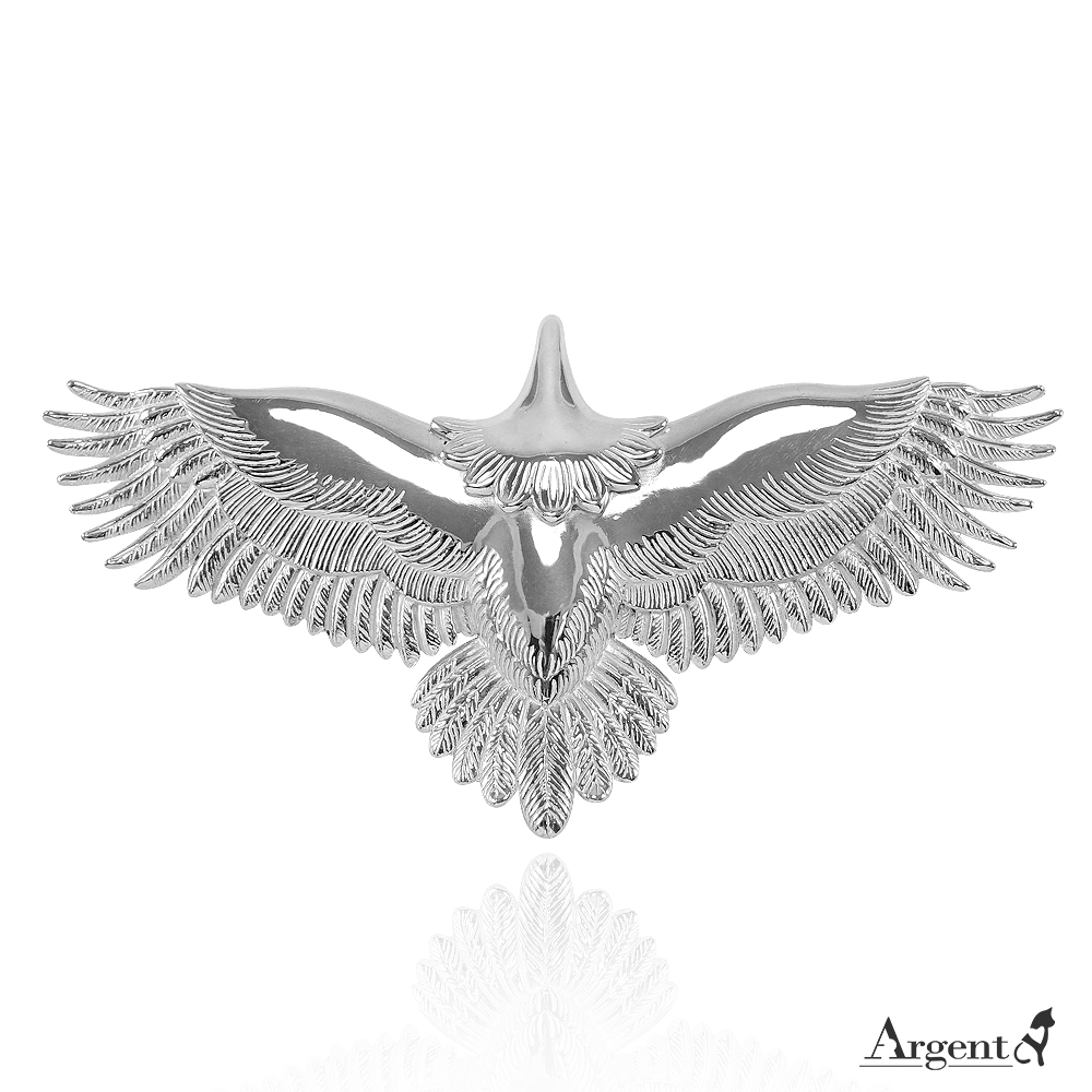 Argent安爵銀飾 OPI020 鷹之霸主特大款10.1cm老鷹造型925純銀墜飾正面細節實拍