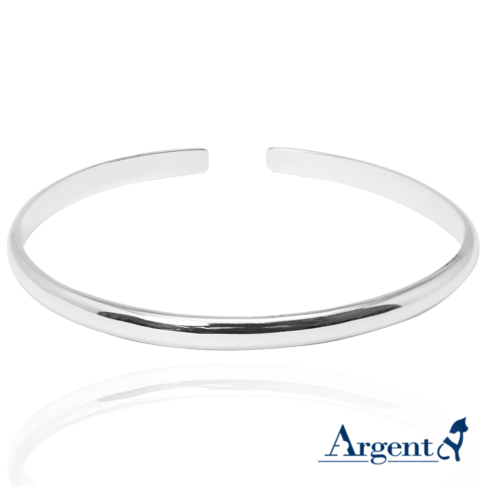 0.4cm「素雅」客製化手環|純銀刻字手鐲