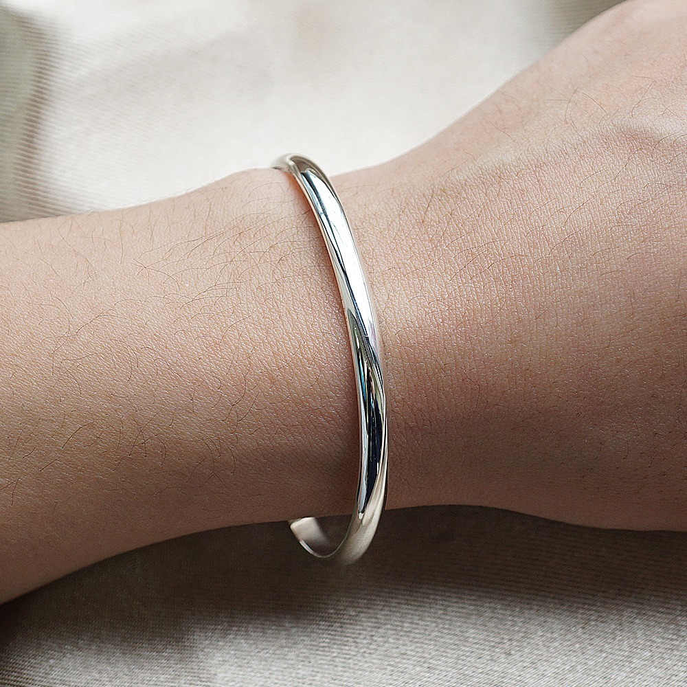 0.4cm「素雅」客製化手環|純銀刻字手鐲