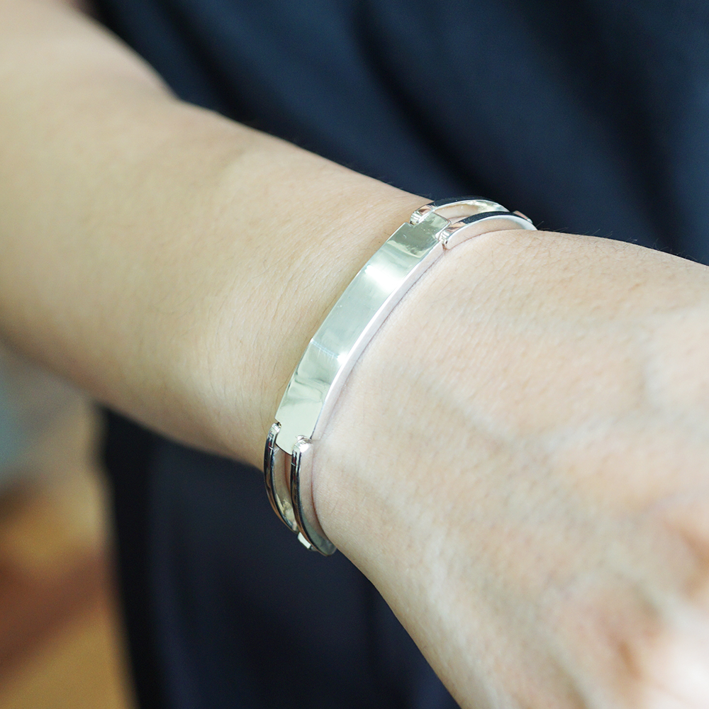 「尋跡(無刻字)」純銀手環