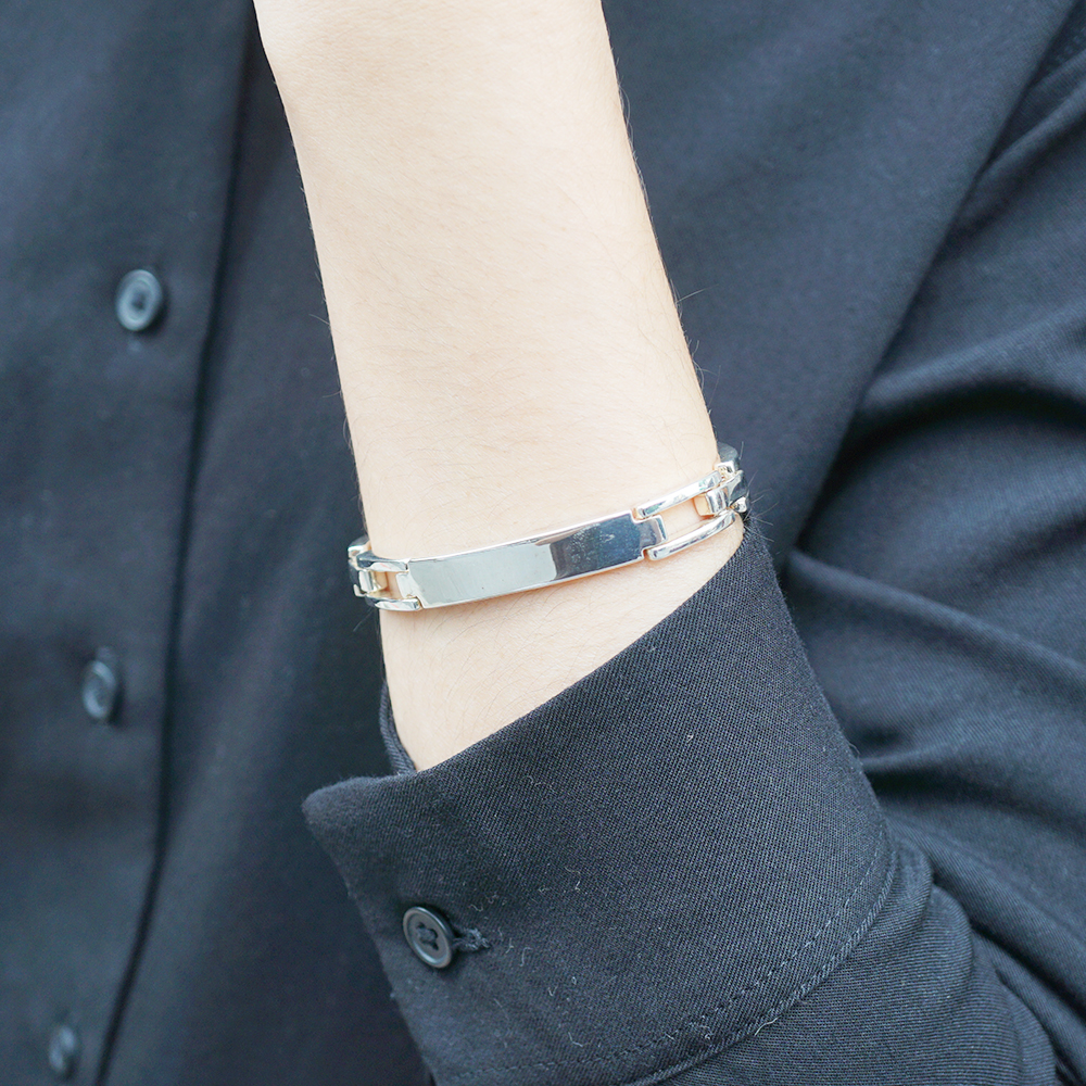 「尋跡(無刻字)」純銀手環