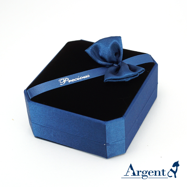 八角緞帶手環盒(藍)(C環黑底)
