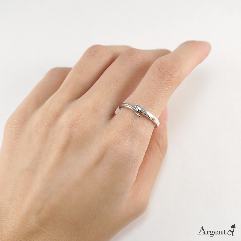 流情(無鑽) 造型纯银戒指|925银饰戒指推荐
